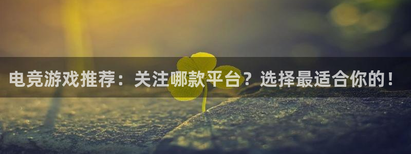 UWIN电竞·(中国)集团：电竞游戏推荐：关注哪款平台？选择最适合你的！